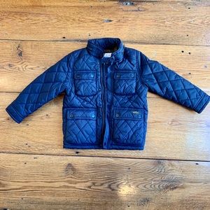 Size 5 Boys ZARA Navy Blue Riding Jacket